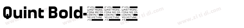 Quint Bold字体转换